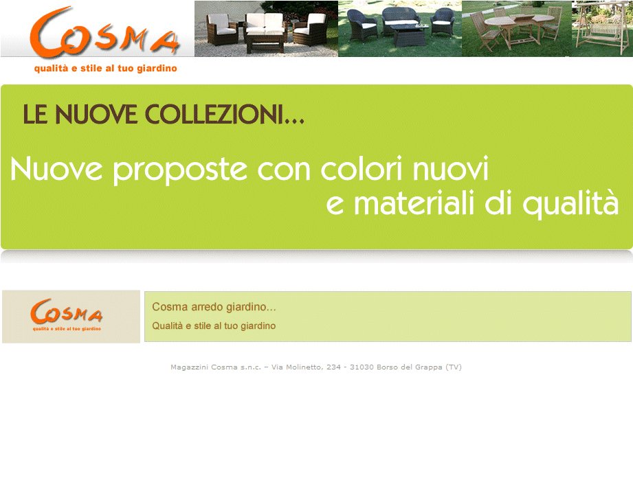 grossista, importatore, ingrosso mobili da giardino e da esterno in teak, balau, mobili per terrazzi: Cosma, Treviso